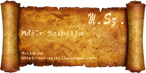 Mór Szibilla névjegykártya
